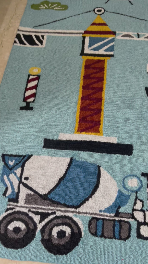 hand tufted kid's friendly rug for home